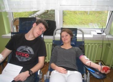 Akcja poboru krwi - 24.02.2014 - Zespół Szkół Handlowych w Jastrzębiu