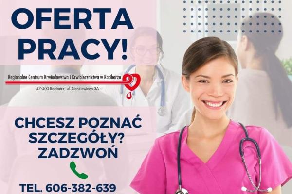 Oferta pracy - pielęgniarka/pielęgniarz