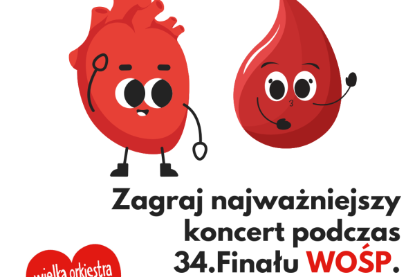 Trzy inicjatywy krwiodawcze, jeden cel: ŻYCIE. Zagraj najważniejszy koncert podczas 34. Finału WOŚP - Oddaj KREW